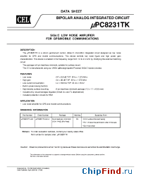 Datasheet UPC8231TK-E2 manufacturer CEL