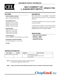 Datasheet UPG2151T5K-E2-A manufacturer CEL