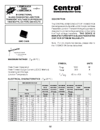 Datasheet 1.5SMC100CA manufacturer Central