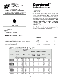 Datasheet 1SMB11CA manufacturer Central