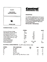 Datasheet CLL914 manufacturer Central