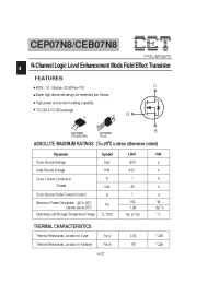 Datasheet CEB07N8 manufacturer CET