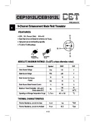 Datasheet CEB1012L manufacturer CET
