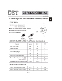 Datasheet CEB61A3 manufacturer CET