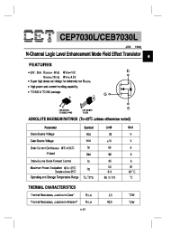 Datasheet CEB7030 manufacturer CET