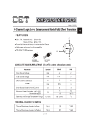 Datasheet CEB72A3 manufacturer CET