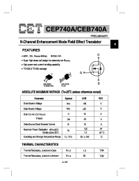 Datasheet CEB740A manufacturer CET