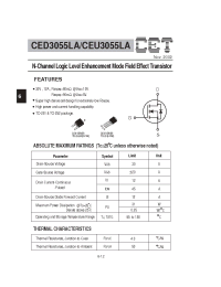 Datasheet CED3055LA manufacturer CET
