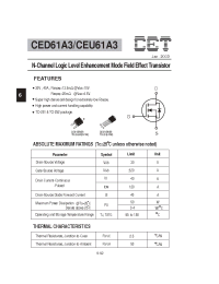 Datasheet CED61A3 manufacturer CET