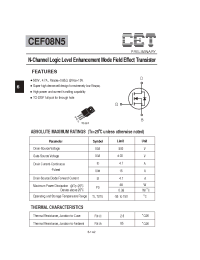Datasheet CEF08N5 manufacturer CET