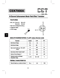 Datasheet CEK7000A manufacturer CET