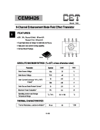 Datasheet CEM9426 manufacturer CET