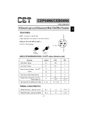Datasheet CEP04N6 manufacturer CET