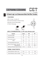 Datasheet CEP09N6 manufacturer CET