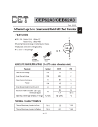 Datasheet CEP62A3 manufacturer CET