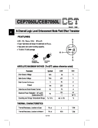 Datasheet CEP7050L manufacturer CET
