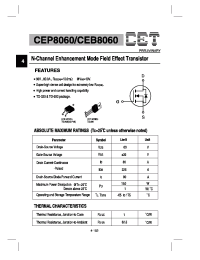 Datasheet CEP8060 manufacturer CET