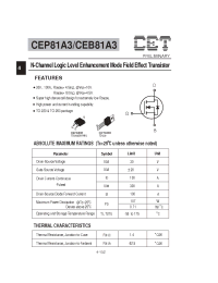 Datasheet CEP81A3 manufacturer CET
