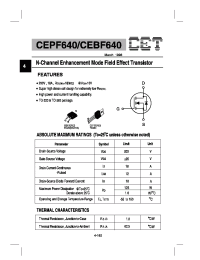Datasheet CEPF640 manufacturer CET