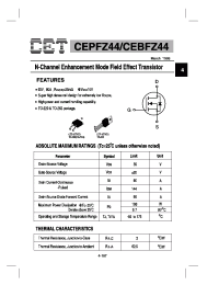Datasheet CEPFZ44 manufacturer CET