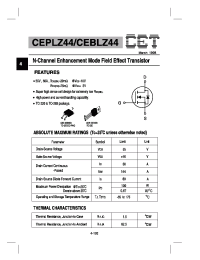 Datasheet CEPLZ44 manufacturer CET