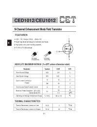 Datasheet CEU1012 manufacturer CET