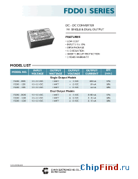 Datasheet FDD01-15D0 manufacturer Chinfa