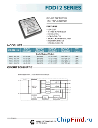 Datasheet FDD12-0512T5 manufacturer Chinfa