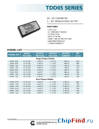 Datasheet TDD05-05D5 manufacturer Chinfa