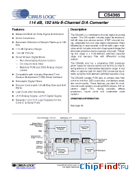 Datasheet CS4365-EQZ manufacturer Cirrus