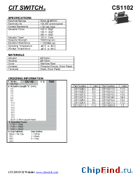 Datasheet CS11025.0 manufacturer CIT