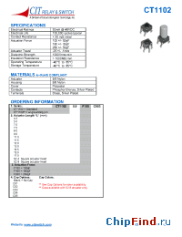Datasheet CT110211.0F100 manufacturer CIT