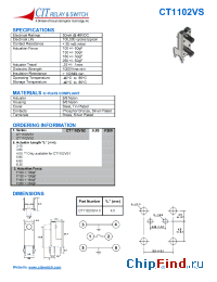 Datasheet CT1102VS13.15F100 manufacturer CIT