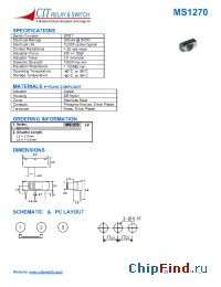 Datasheet MS1270L4.4 manufacturer CIT