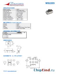 Datasheet MS2205L6 manufacturer CIT