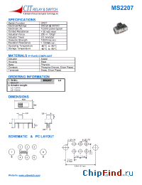 Datasheet MS2207L4 manufacturer CIT