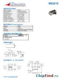 Datasheet MS2210L6 manufacturer CIT