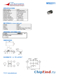 Datasheet MS2211 manufacturer CIT