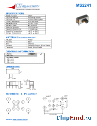 Datasheet MS2241L3 manufacturer CIT