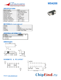 Datasheet MS4208L6 manufacturer CIT