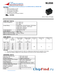 Datasheet WJ098 manufacturer CIT