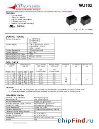 Datasheet WJ102K1A15VDC.20 manufacturer CIT
