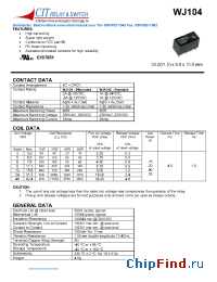Datasheet WJ1042C24VDC.15S manufacturer CIT