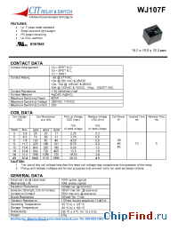 Datasheet WJ107F1A1212VDC.36 manufacturer CIT