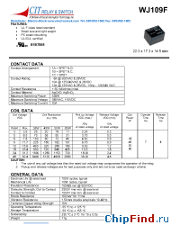 Datasheet WJ109F1A105VDC.45 manufacturer CIT