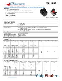 Datasheet WJ115F11A12VDCN manufacturer CIT