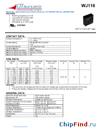 Datasheet WJ115F31AS12VDC manufacturer CIT