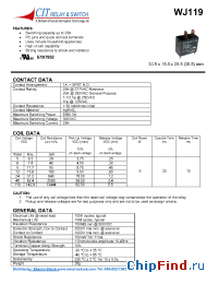 Datasheet WJ119 manufacturer CIT
