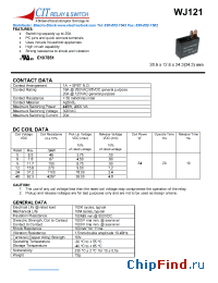 Datasheet WJ1211AC12VDC manufacturer CIT
