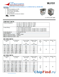 Datasheet WJ1511CF12VDC manufacturer CIT